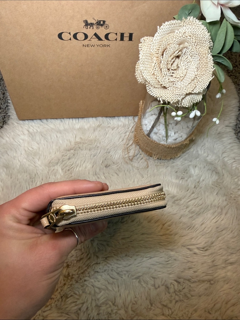 ✨ Coach Crossgrain Leather Accordion Zip Wallet✨ - Picture 5 of 14